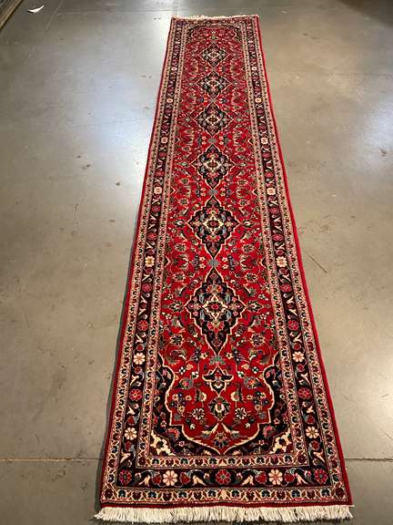 AUTHENTIC PERSIAN KASHAN RUNNER 2.7x12.9