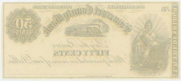 Gem Crisp 1862 .50 Cent Note Somerset County Bank Somerville N.J.!