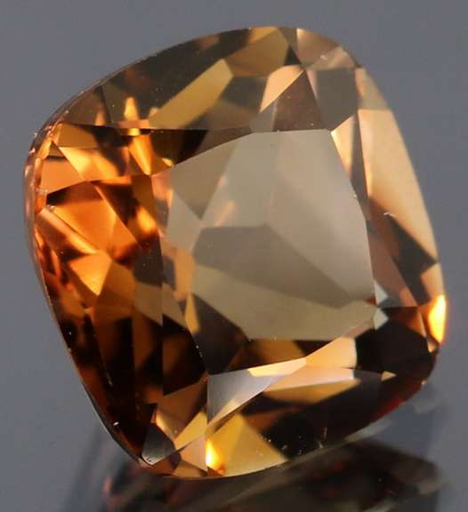 Glittering 6.93ct cushion cut Imperial Topaz