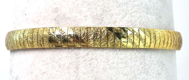 Classy Carved Bracelet in 14KT Yellow Gold