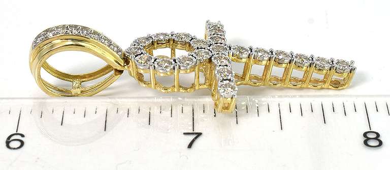 NEW Diamond Ankh Cross in Gold