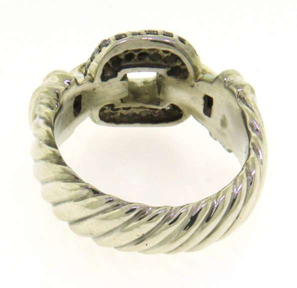 Sterling Silver Designed by David Yurman Pave Diamond Ring