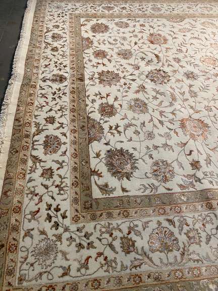 EXQUISITE SILK &WOOL MAHAL DESIGN RUG 9x12