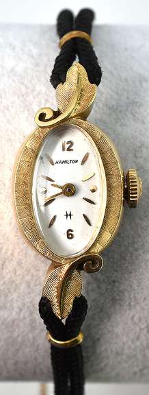 Gorgeous 14KT Hamilton Wrist Watch with Braided Cord