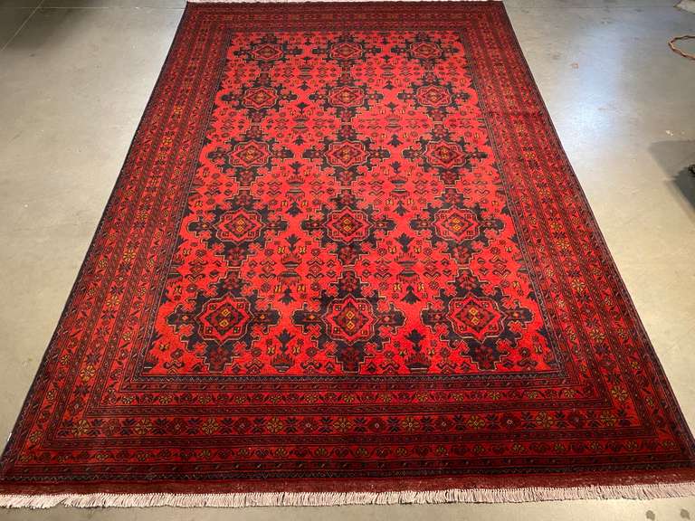 EXQUISITE AFGHAN RUG 6.7x9.9