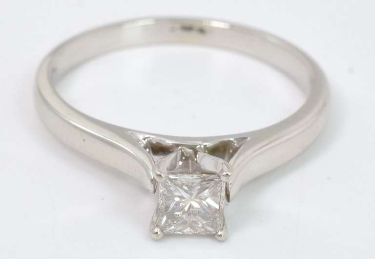 Princess Cut Diamond Solitaire, 14KT