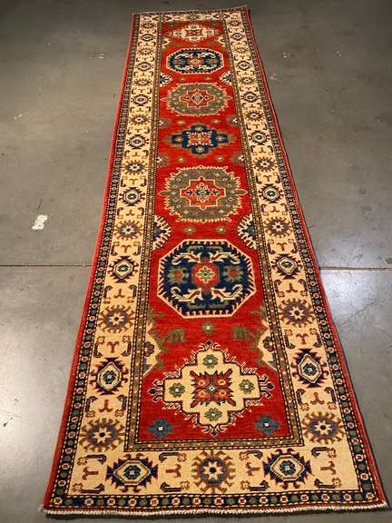 Stunning Fine Kazak Runner 2.6x10