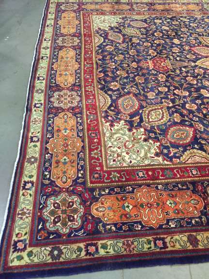 VINTAGE PERSIAN TABRIZ RUG 9.9x13