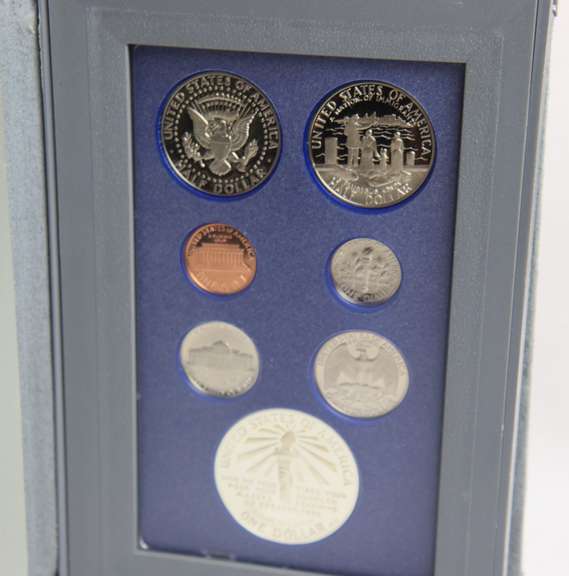 1986 US 6 Coin Constitution Prestige Set Box