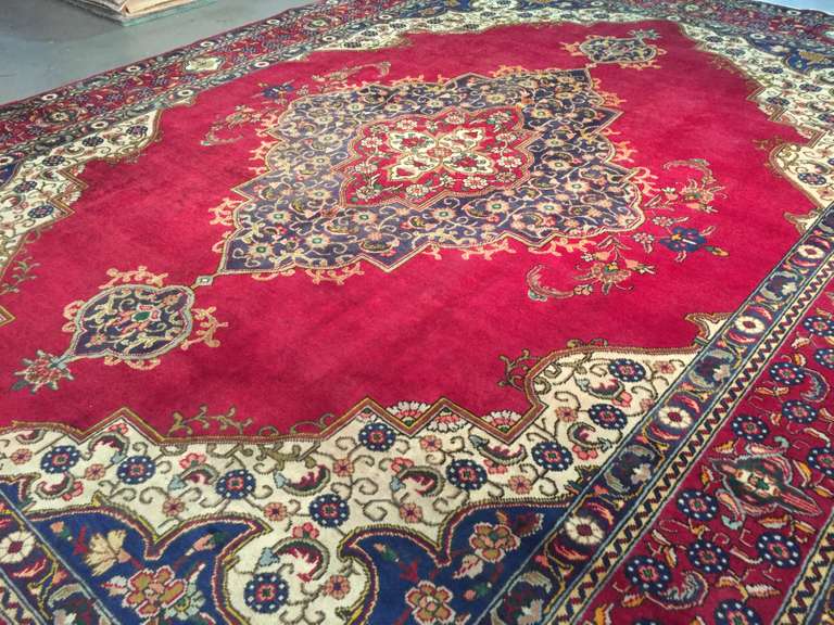 STUNNING UNIQUE PERSIAN TABRIZ RUG 9.8x13