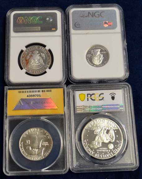 Four Slabbed Sliver Coins
