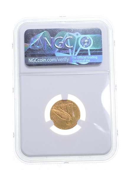 MS62 1909 $2.50 Indian Head Gold Quarter Eagle - Graded NGC