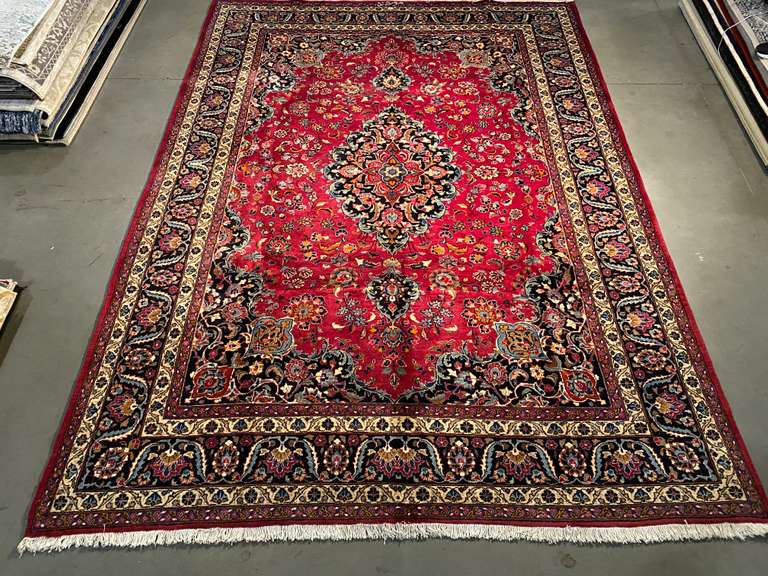 MAGNIFICENT PERSIAN MASHAD RUG 8x11