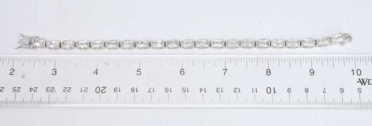Flashy CZ Tennis Bracelet in Sterling Silver