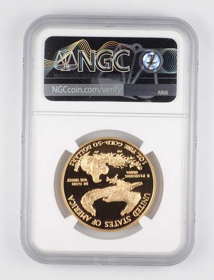 PF70 UCAM 2002-W $50 American Gold Eagle - 1 Oz. Fine Gold - NGC