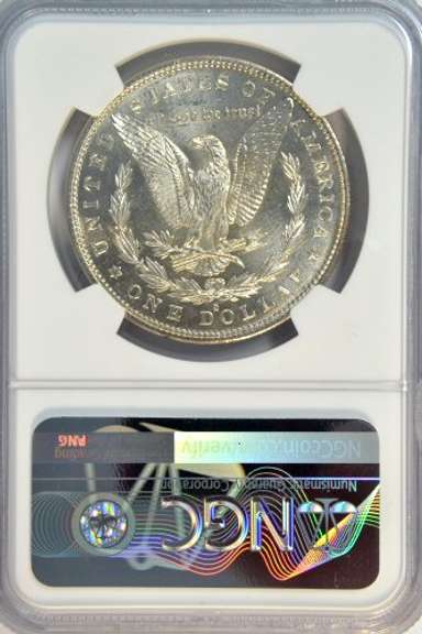 Near Gem BU 1882-S Morgan Silver Dollar. NGC MS64