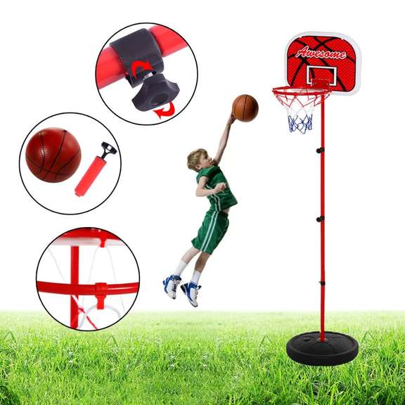 1.65M Basketball Stands Adjustable Hoop Net Set