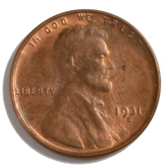1931 S Red Near Unc Semi Key Lincoln Cent
