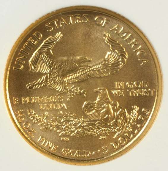 Gem UNC. 2006 NGC FIRST STRIKES 2006 $5 Gold Eagle coin