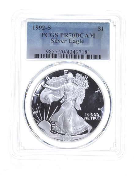 PR70 DCAM 1992-S American Silver Eagle - Graded PCGS