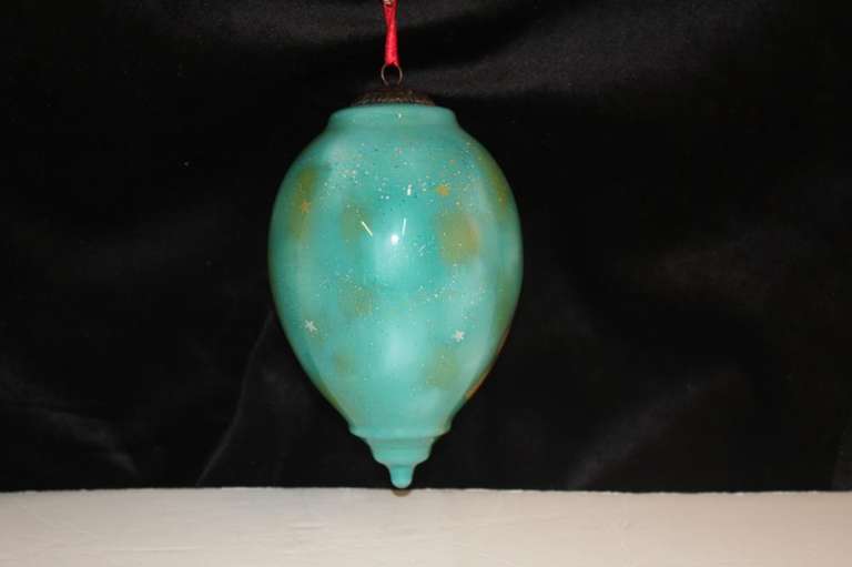 Large Tear Shape Ornament Hand Painted Angel