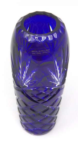 Blue Crystal Vase