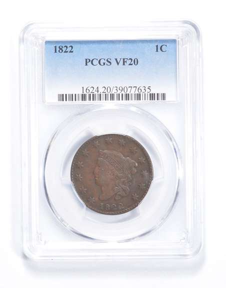 VF20 1822 Matron Head Large Cent - Graded PCGS