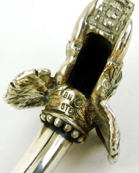 Kabana Sterling Silver Elephant Cuff Bracelet