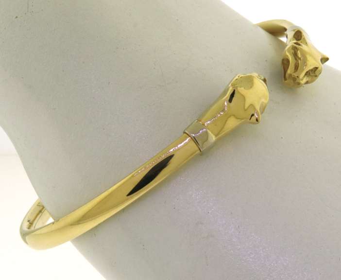Outstanding 18kt Panther Bangle Bracelet