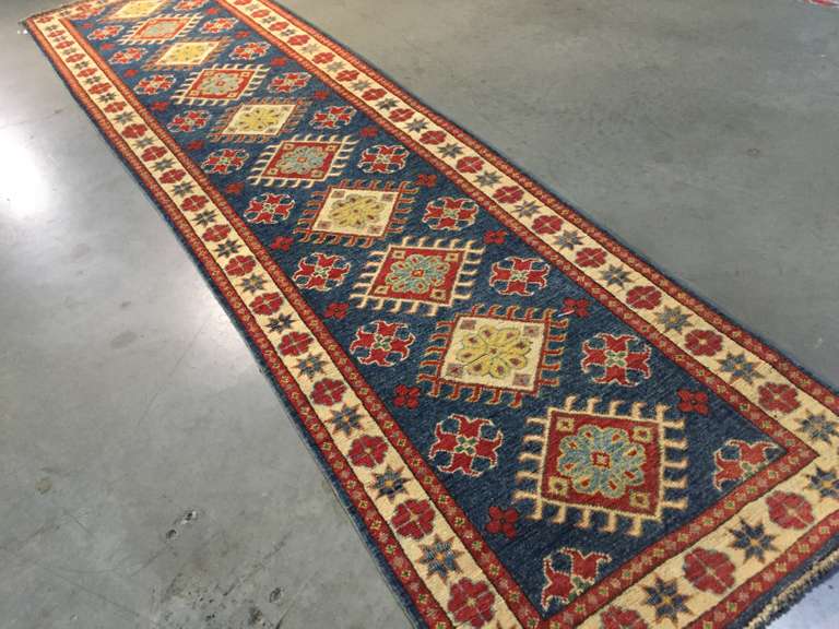 STUNNING FINE KAZAK RUNNER 2.8x10.1