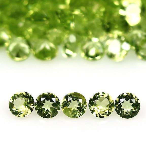 Real 5.11ct untreated apple green Peridot set