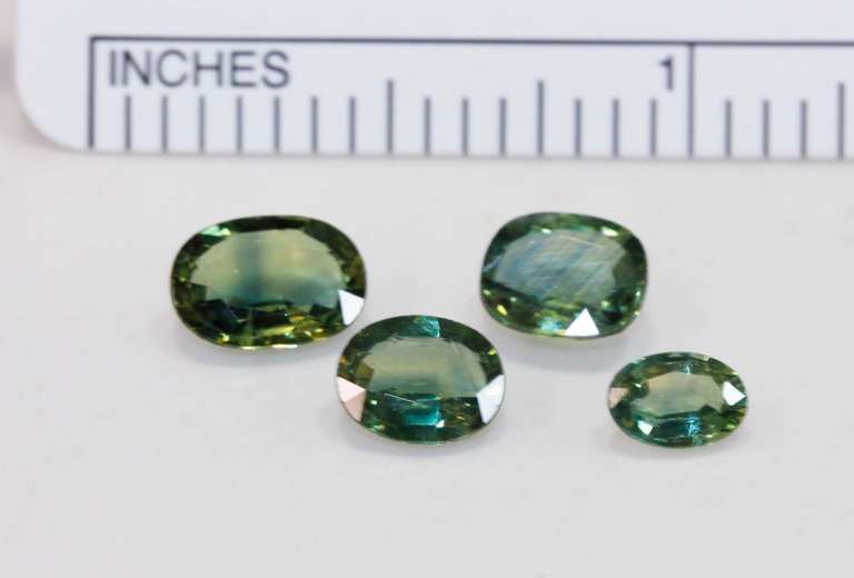 Natural Teal Sapphires - Lot of 4