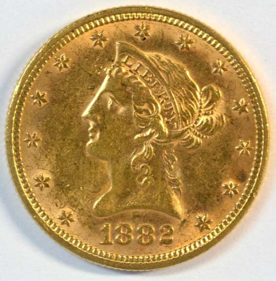 Lovely Near Mint 1882 US $10 Liberty Gold Piece