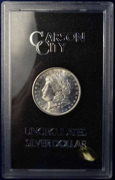 1883-CC GSA Hoard Uncirculated Morgan Silver Dollar.