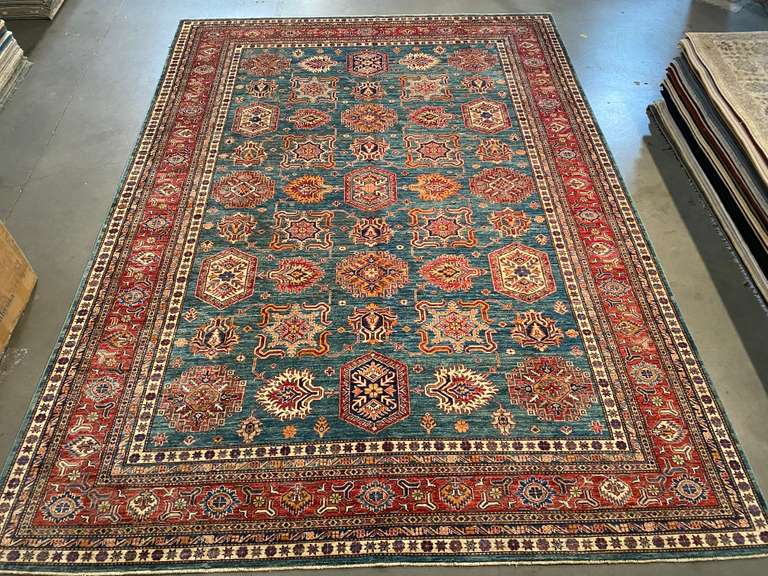 STUNNING FINE SUPER KAZAK RUG 8.9x12