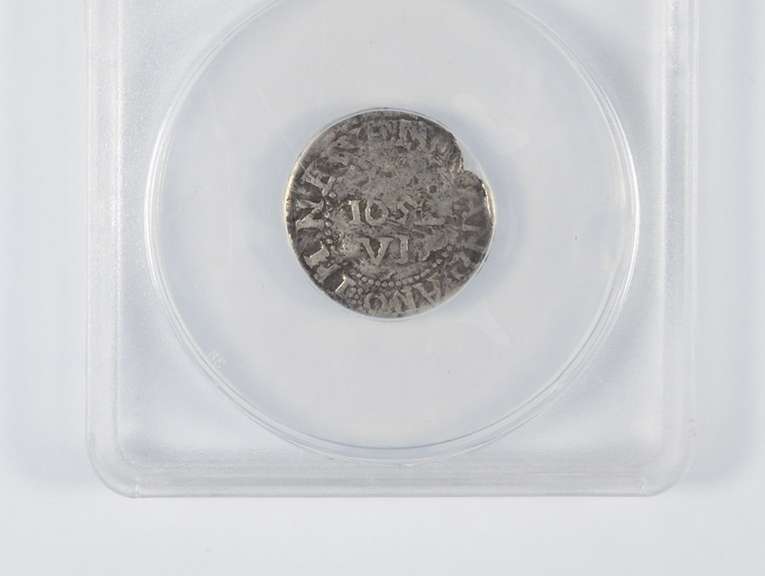F12 Details 1662Massachusetts 6 Pence - Oak Tree - Graded ANACS