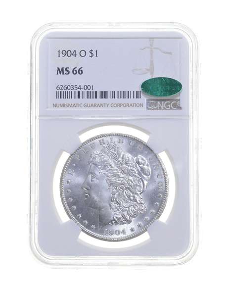 MS66 1904-O Morgan Silver Dollar - CAC - Graded NGC
