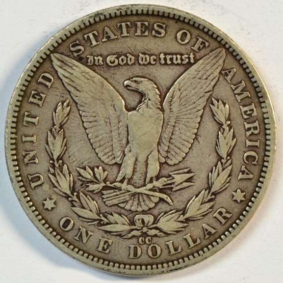Key date 1891-CC Morgan Silver Dollar. Nice circ