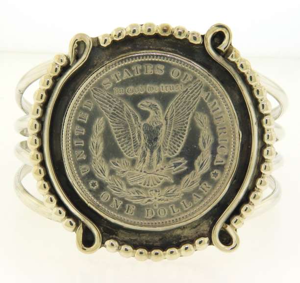 Sterling Silver U.S $1 Coin Cuff Bracelet