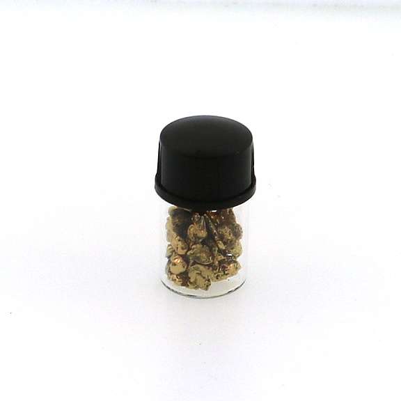 Minature Vial Filled with Pure Gold