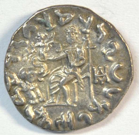 Original Mint Baktiran Kingdom Silver Drachm, 115-91 BC