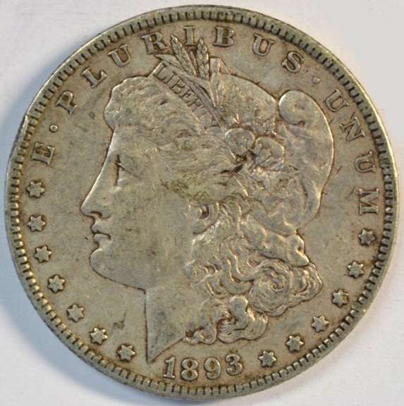 Rare 1893-O Morgan Silver Dollar in nice solid XF