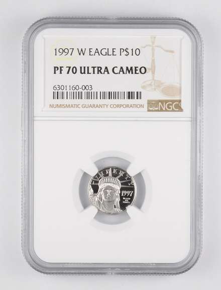 PF70 UCAM 1997-W $10 American 1/10 Oz. .999 Platinum Eagle - NGC