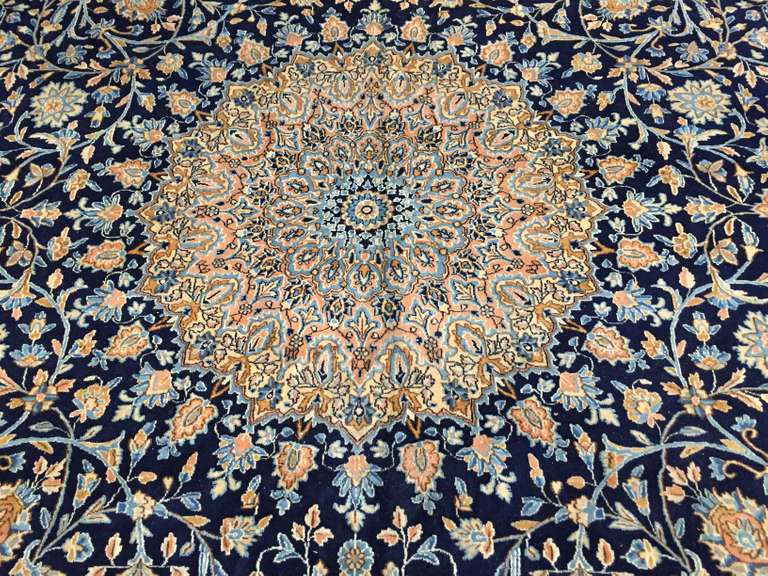 MAGNIFICENT SIGNED PERSIAN KERMAN RUG 9.7x13.2