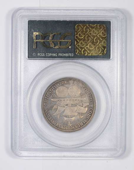 MS63 CAC 1892 Columbian Exposition Commem. Half Dollar Toned - PCGS