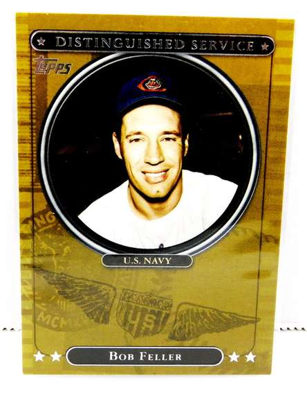 Bob Feller Topps Distinguished Service Baseball Card