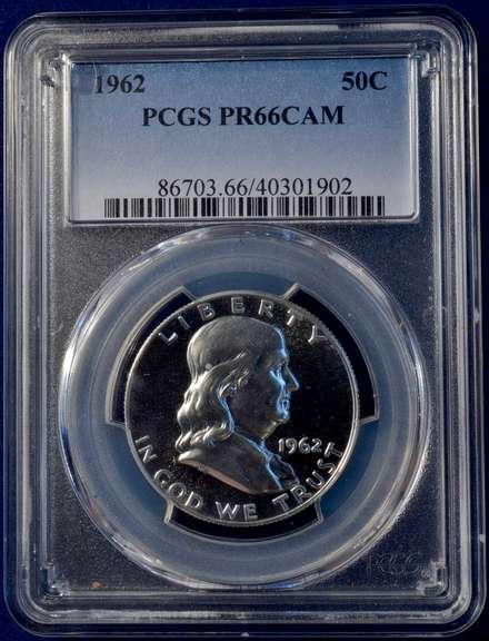 1962 Franklin Half Dollar PCGS PR66CAM.