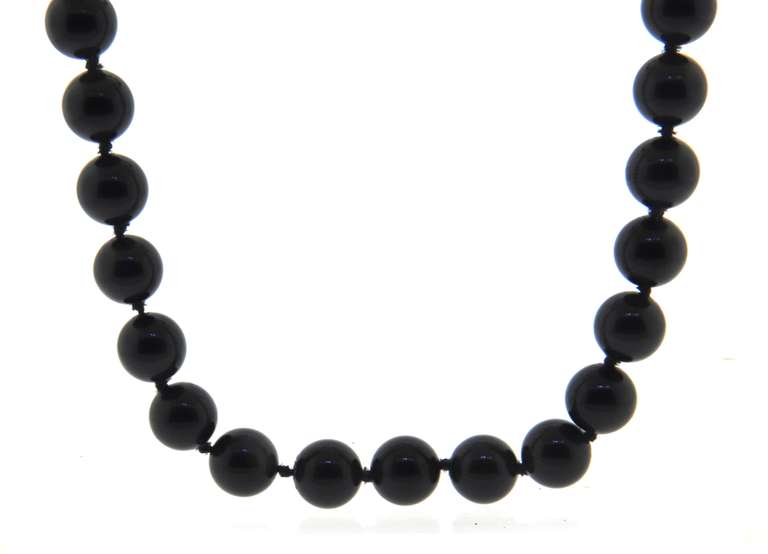 Black Onyx Bead Necklace