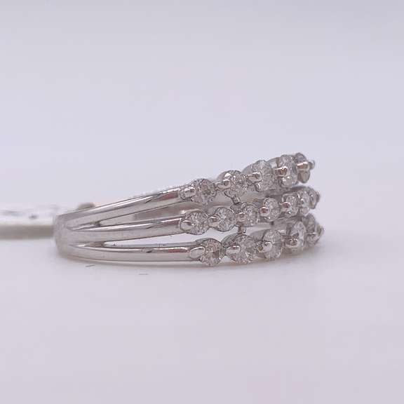 14kt Solid White Gold & Diamond Ring