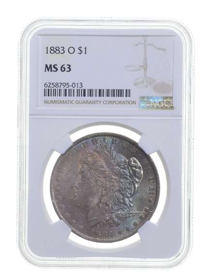 MS63 1883-O Morgan Silver Dollar - Graded NGC Insane Color